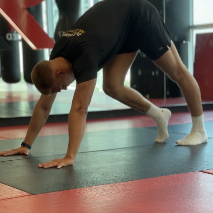 Downward-dog shoulder and hamstring drill